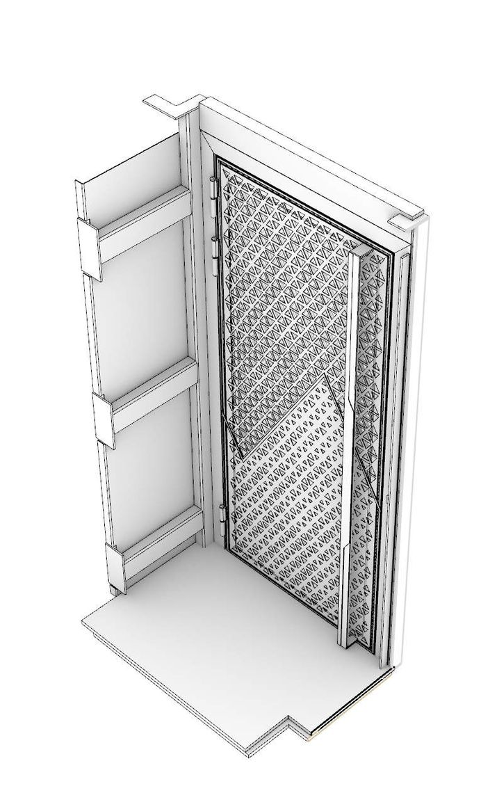 porte, structure, 3D